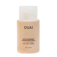 OUAI shampoing detox, bouteille voyage de 90 ml, pour un nettoyage en profondeur lors de vos déplacements.