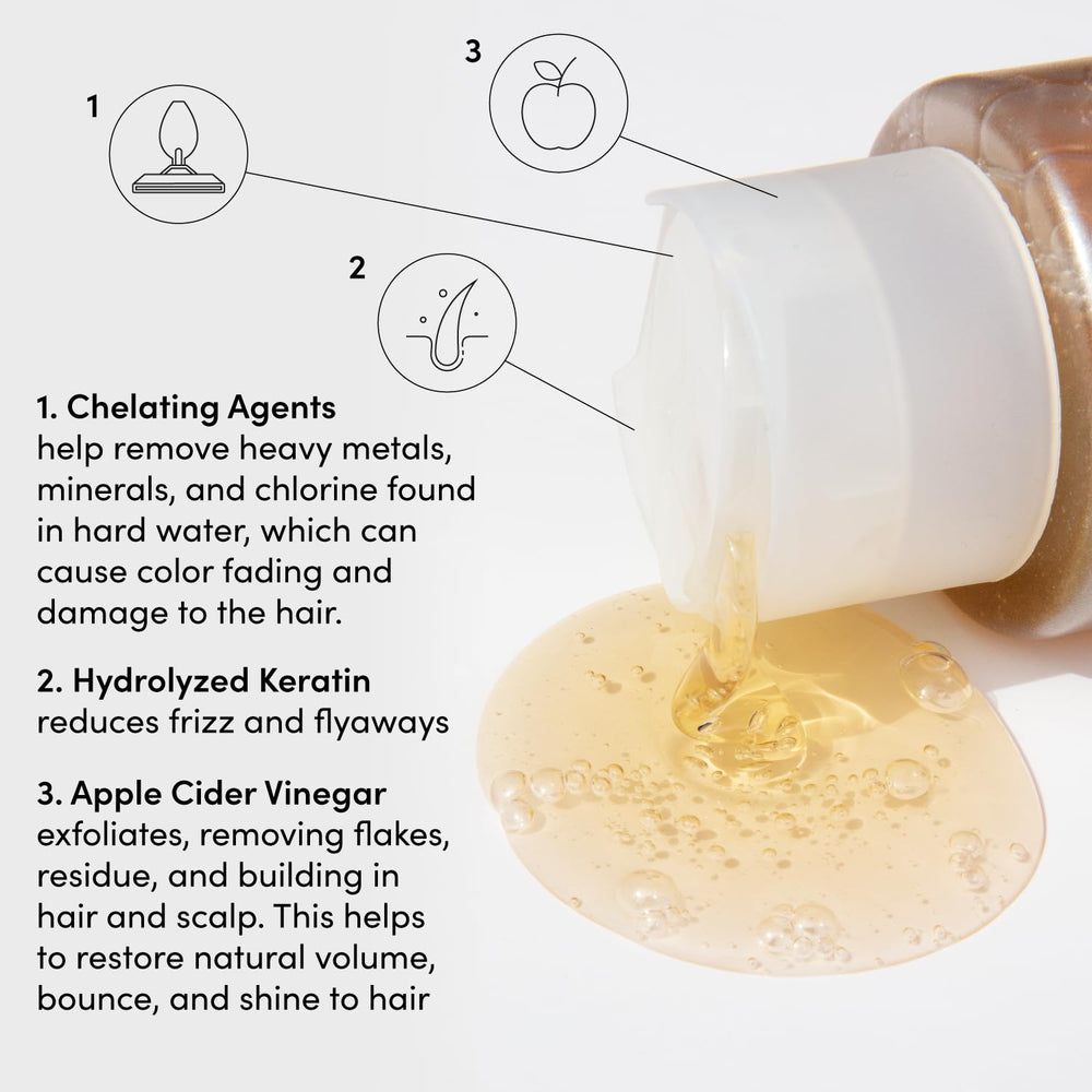 OUAI Detox Shampoo ingrédients-vinaigre-pomme: purifiant et nourrissant pour les cheveux.