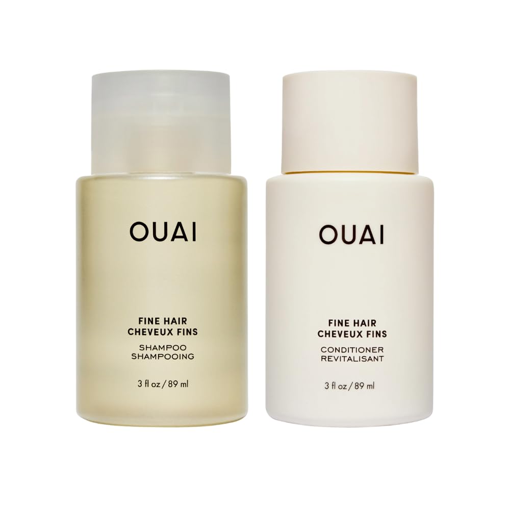OUAI Fine shampooing bouteille : cheveux fins volumisés et propres.