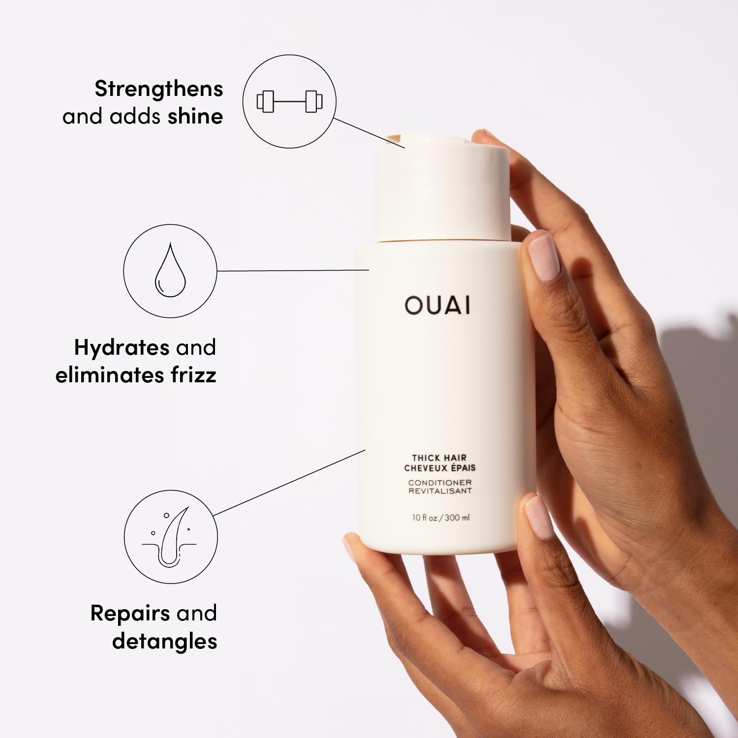 Formule sans sulfates, parabènes et phtalates, pour cheveux sains.