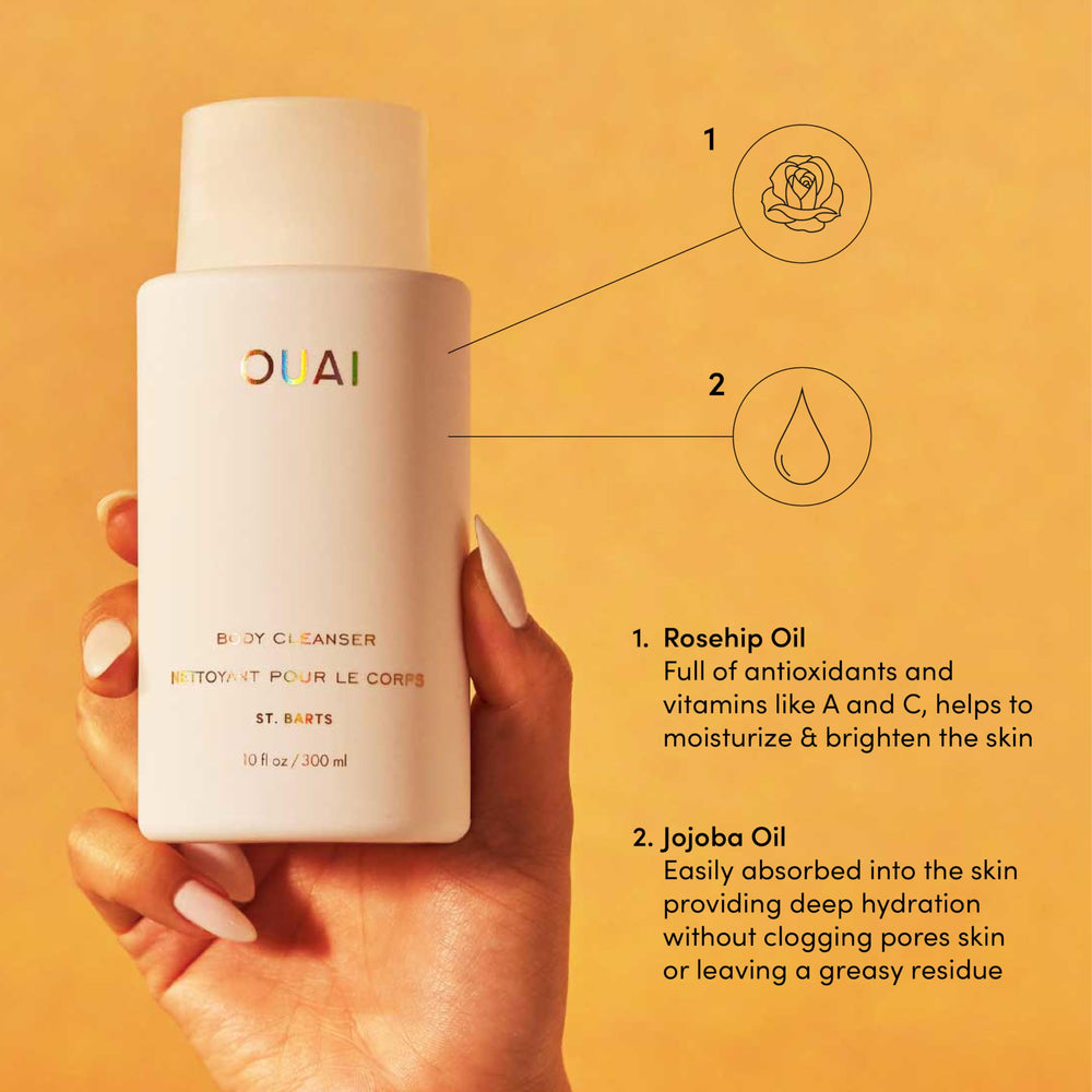 OUAI Huile jojoba et huile rose musquée pour hydrater sans laisser gras.