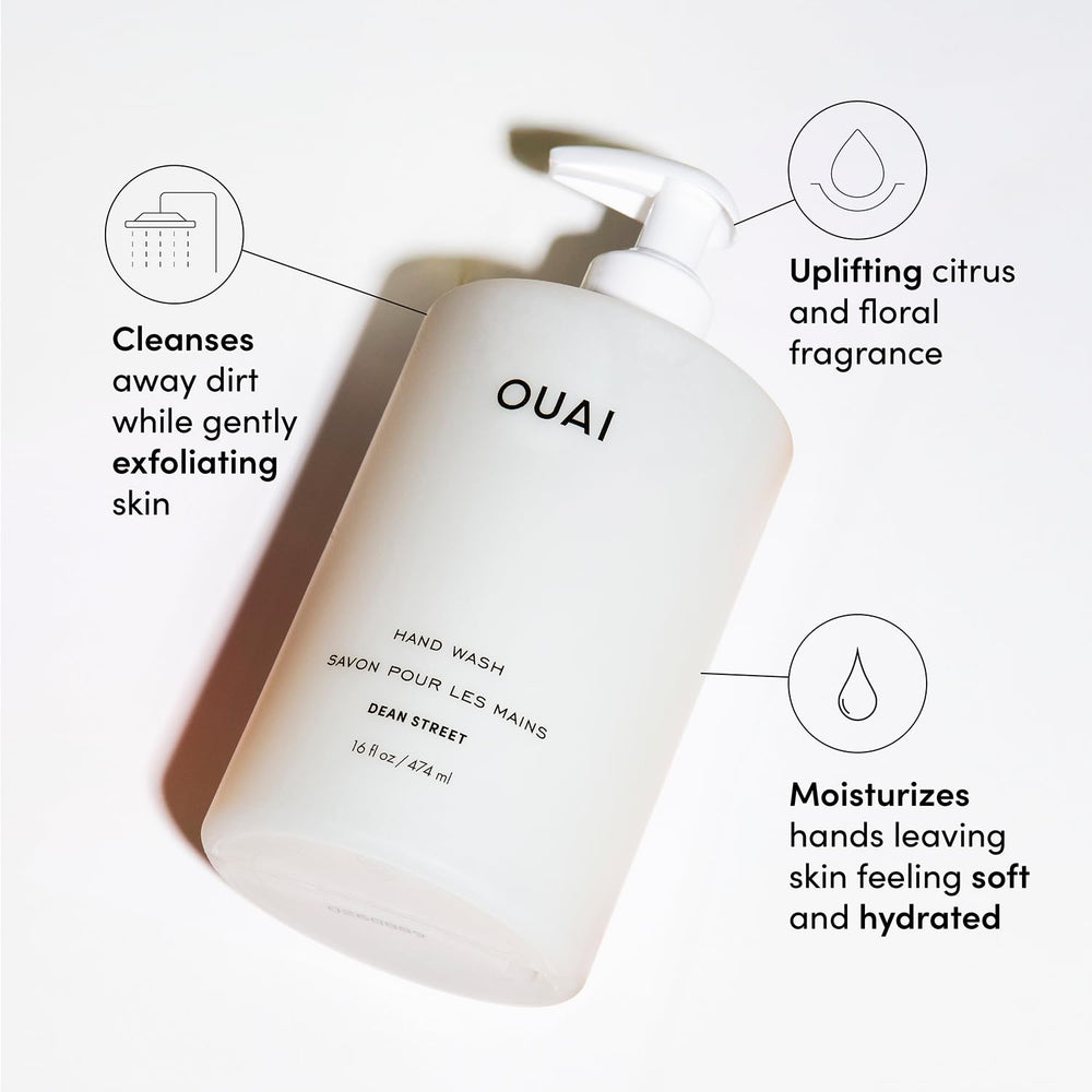 OUAI Dean Street: texture exfoliante au jojoba pour des mains douces.
