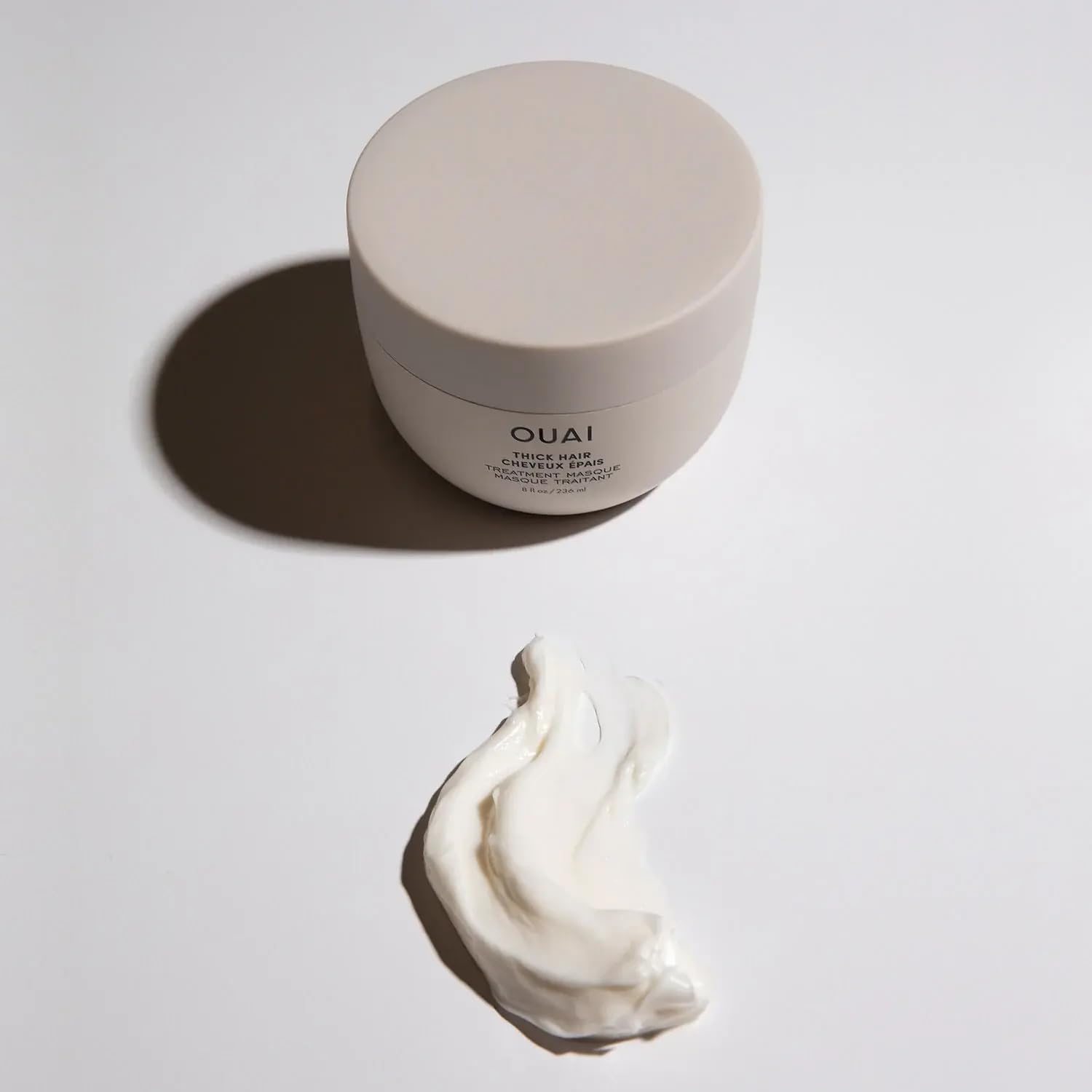 OUAI Masque Cheveux Épais – rituel rapide de 5 minutes pour cheveux revitalisés.