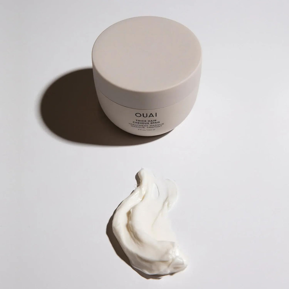 OUAI Masque Cheveux Épais – rituel rapide de 5 minutes pour cheveux revitalisés.