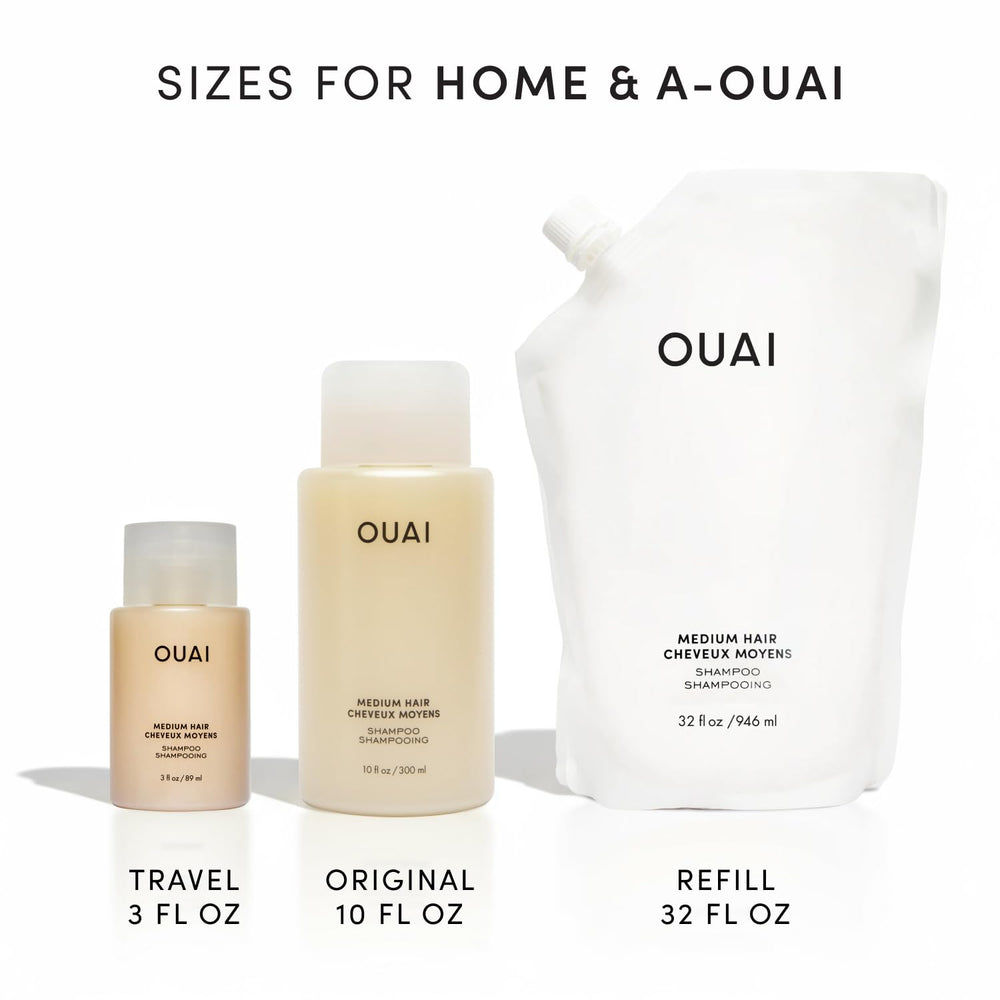 OUAI Medium Shampoo – emballage 10oz pratique.