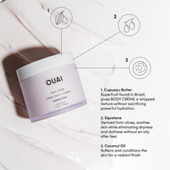 OUAI Melrose Place huile d'olive et squalane, apaise et réconforte la peau sèche.