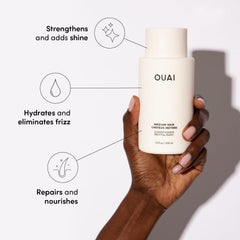 OUAI sans sulfate : formule douce qui respecte la fibre capillaire.