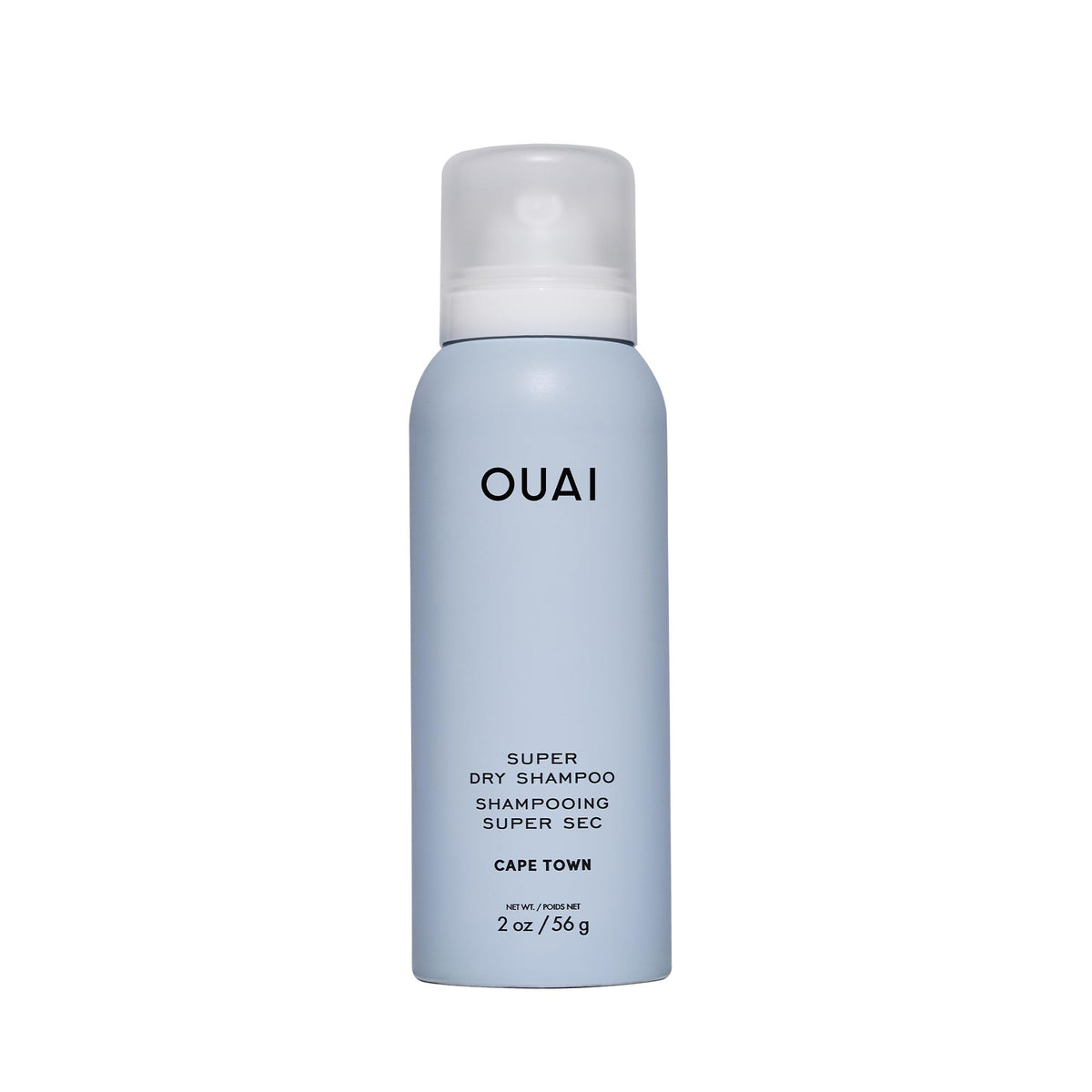 OUAI Sèche-cheveux Capetown, bouteille compacte pour retouches rapides et fraîcheur durable.