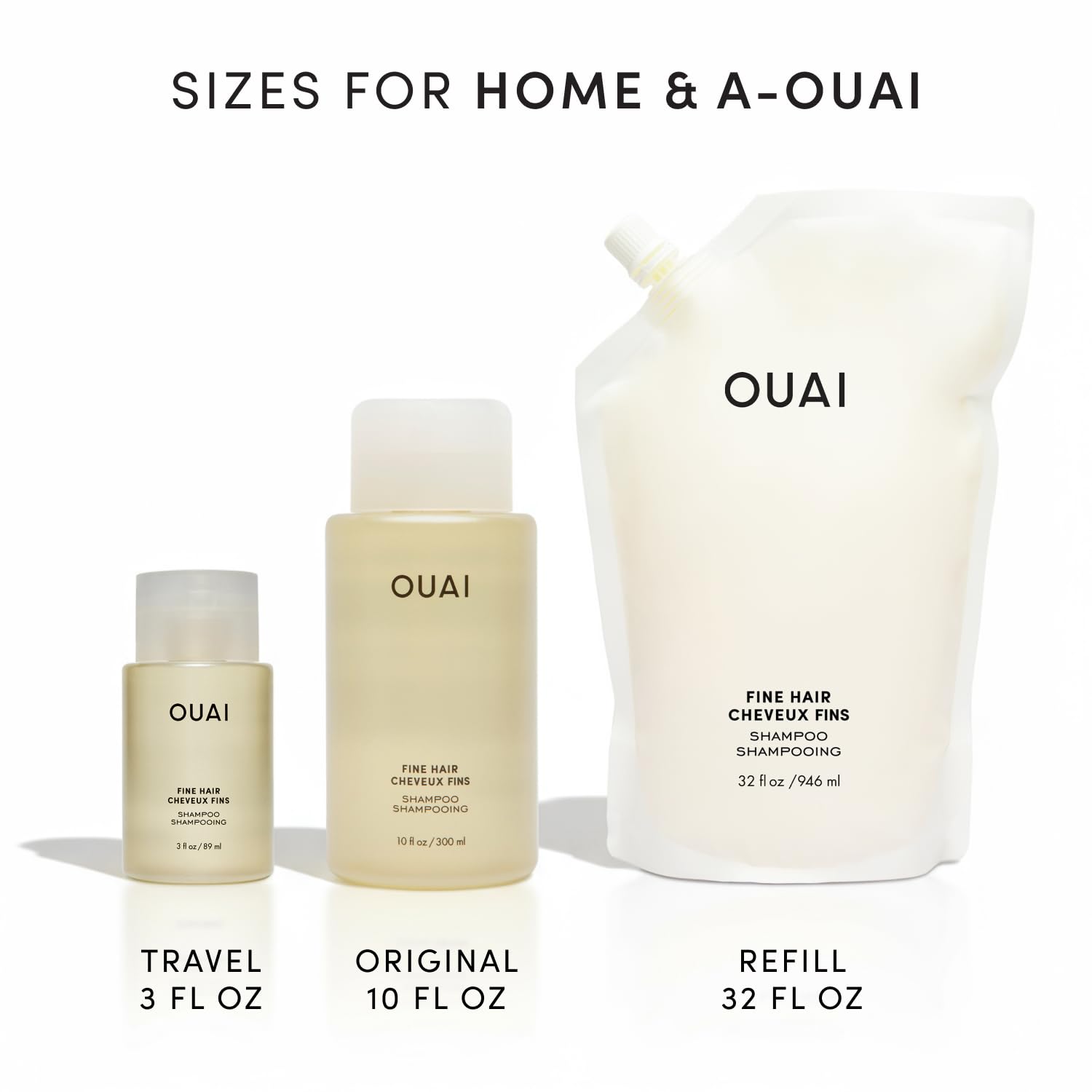 OUAI Shampoing Cheveux Fin – usage quotidien facile pour volume