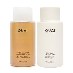 Shampooing Détox OUAI – bouteille clarifiante, élimine résidus et accumulation.