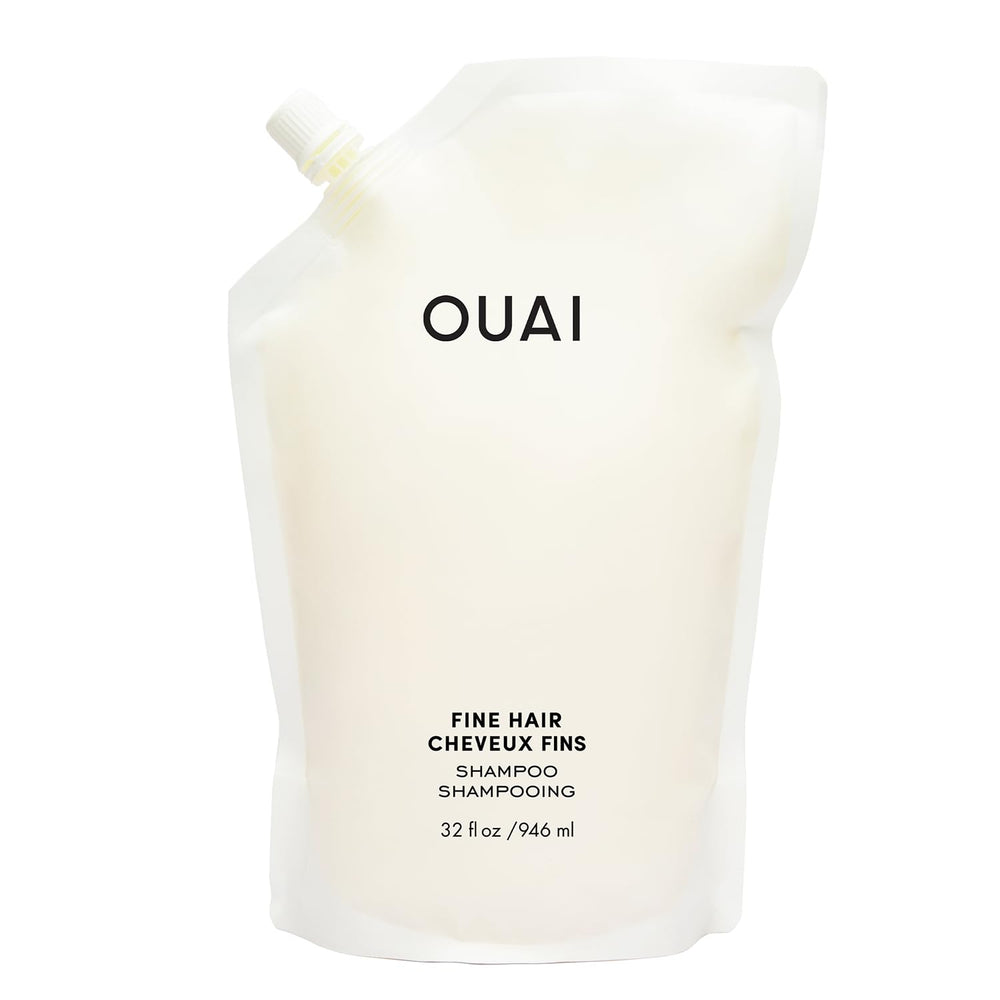 OUAI bouteille recharge pour cheveux fins offrant volume léger et protection de la couleur