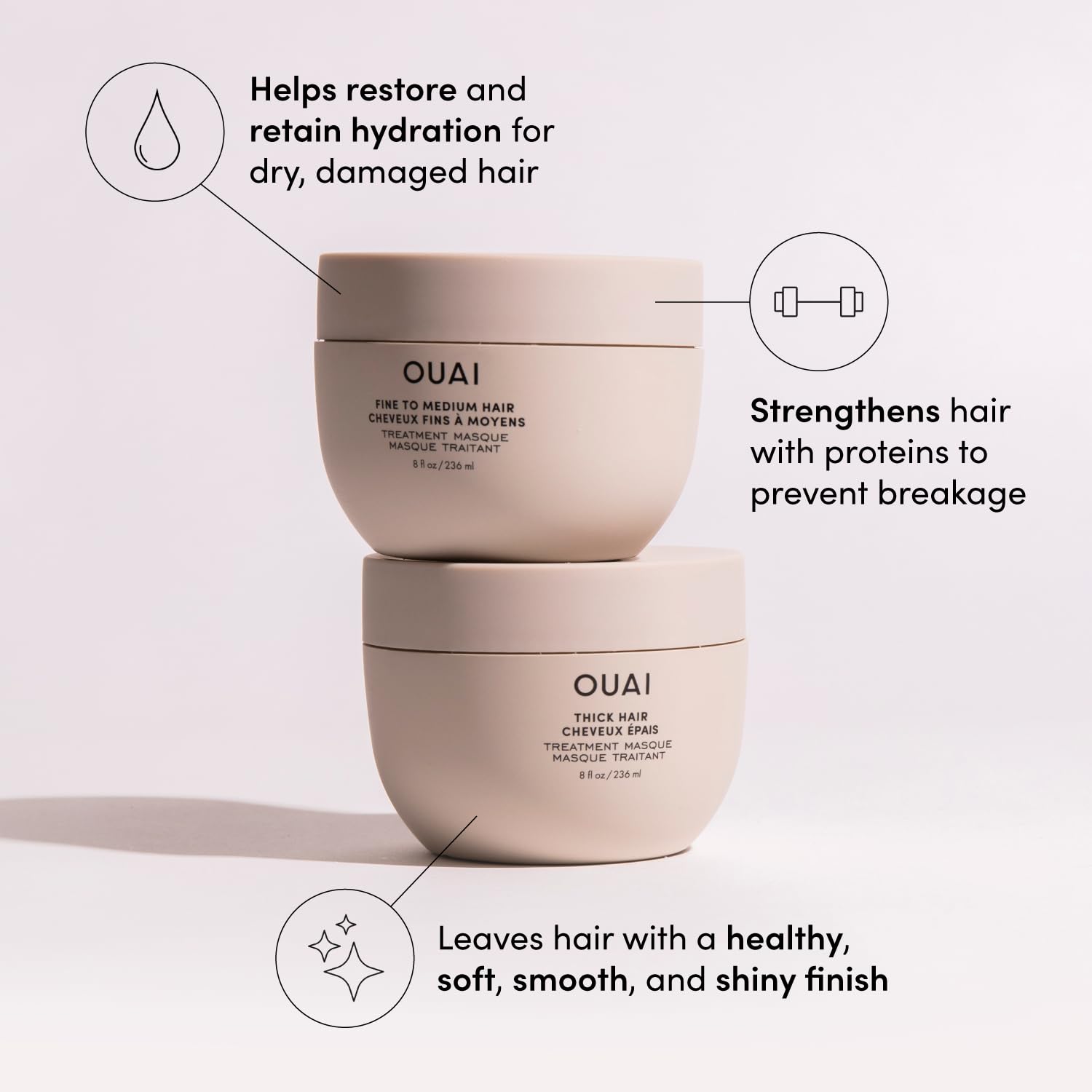 OUAI emballage design et élégant du coffret voyage OUAI