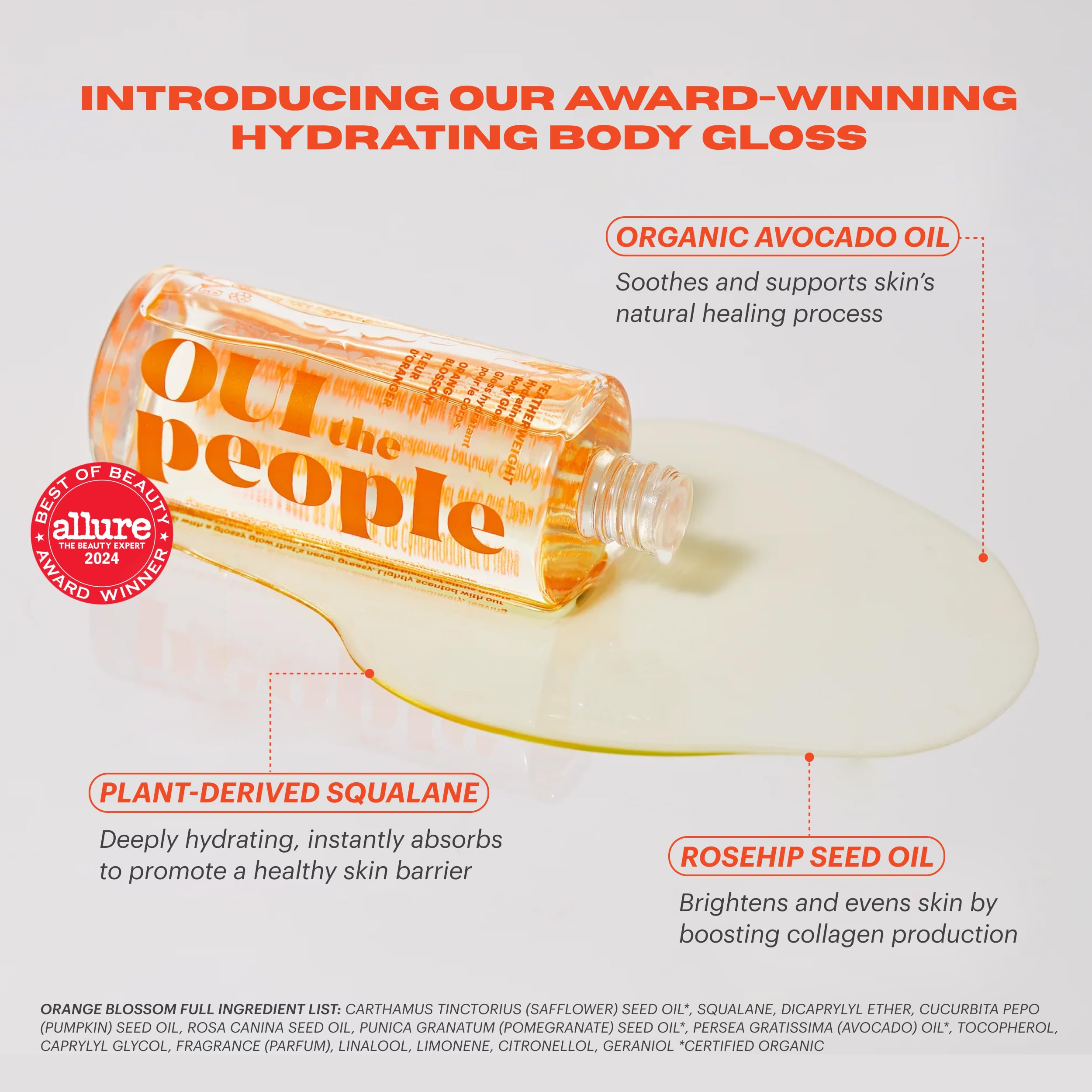 Application main avec OUI the People FEATHERWEIGHT, hydratation rapide et douceur.
