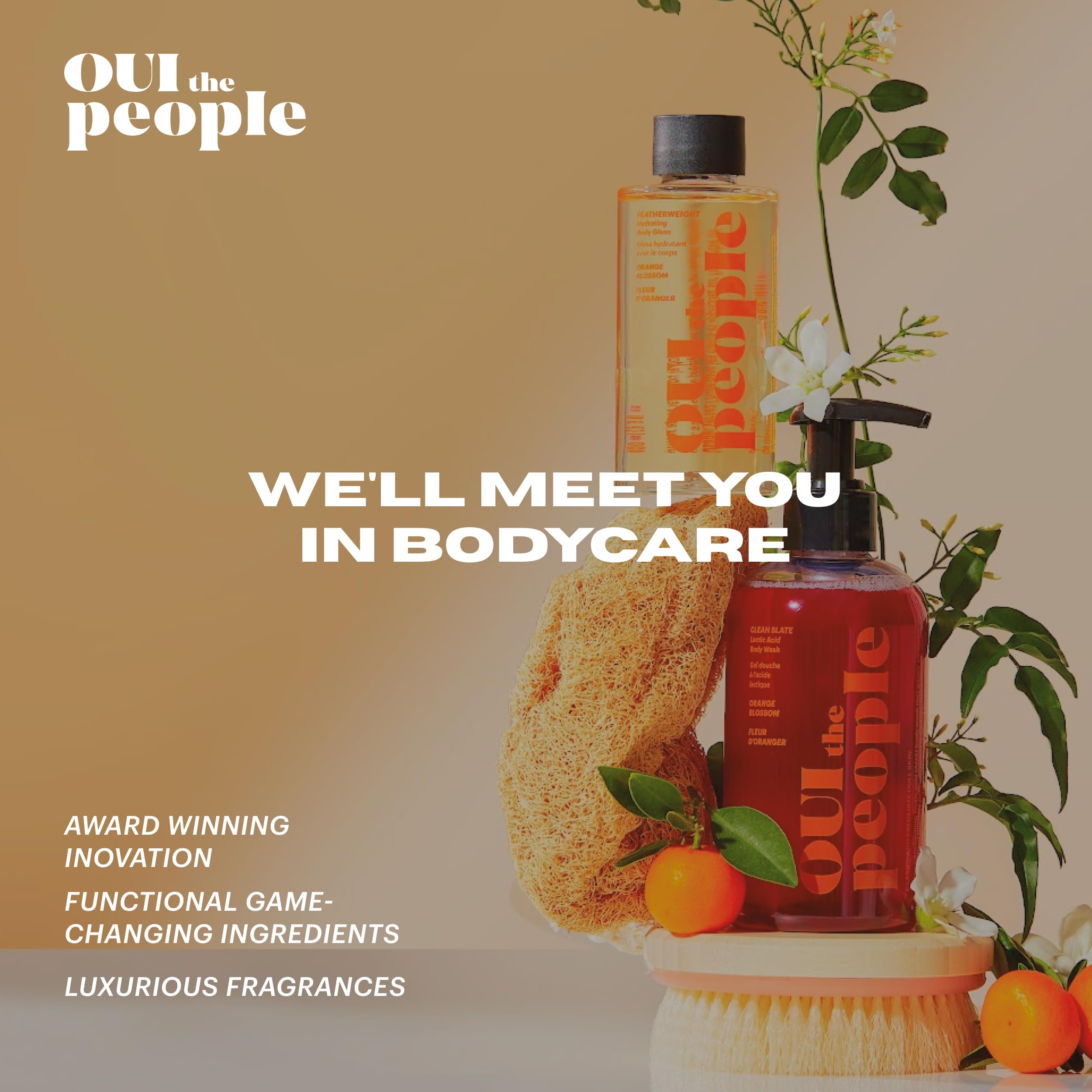 Soin hydratant quotidien par OUI the People FEATHERWEIGHT, peau douce et souple.
