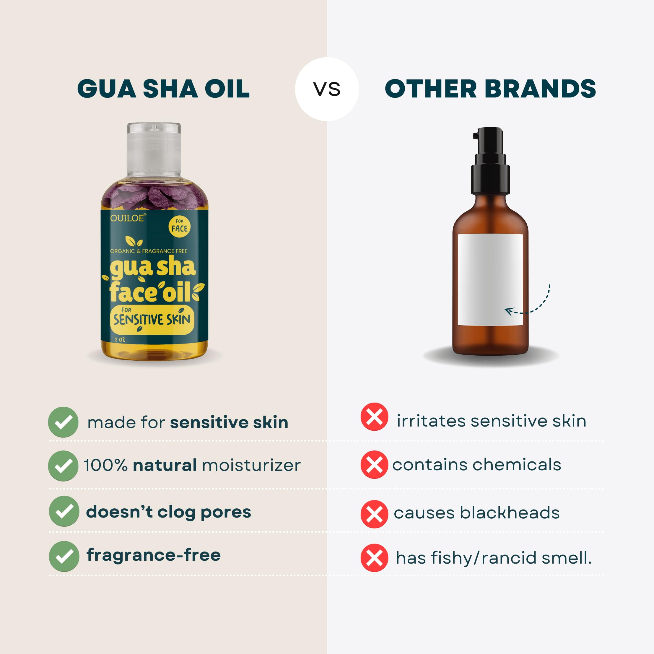Ouiloe Huile Gua Sha fabriquée aux États-Unis — qualité locale