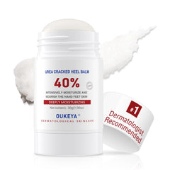 OUKEYA Urea Cream Stick sur les pieds, hydratation ciblée et efficace.