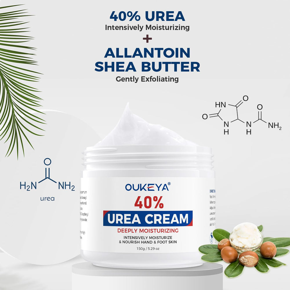 OUKEYA Crème Urea 40% s'applique rapidement sans residu gras.