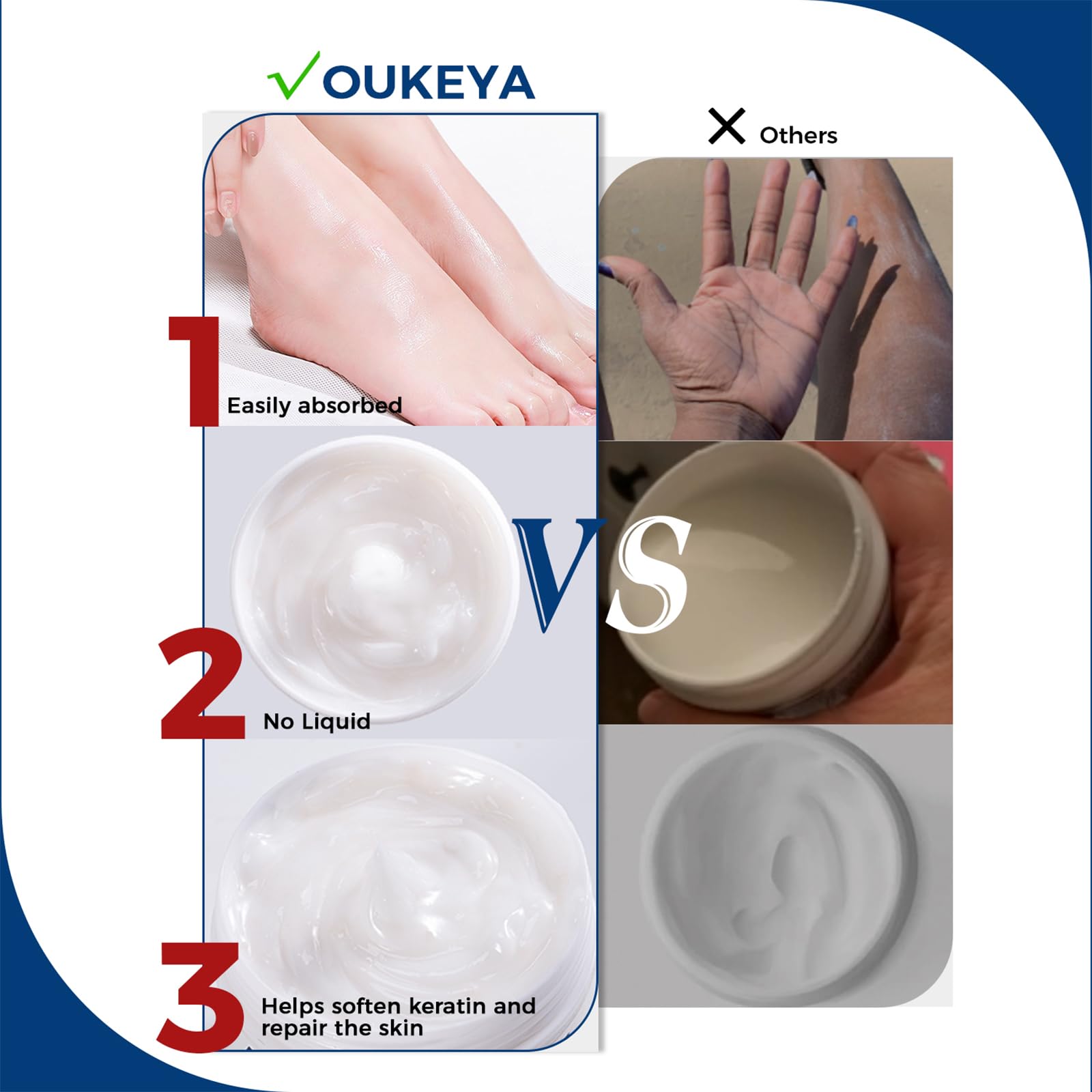 OUKEYA Crème Urea 40% emballage pratique facile à prendre en main.