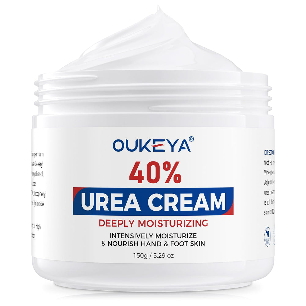 OUKEYA Crème Urea 40% pour pieds, hydrate intensément les peaux sèches.