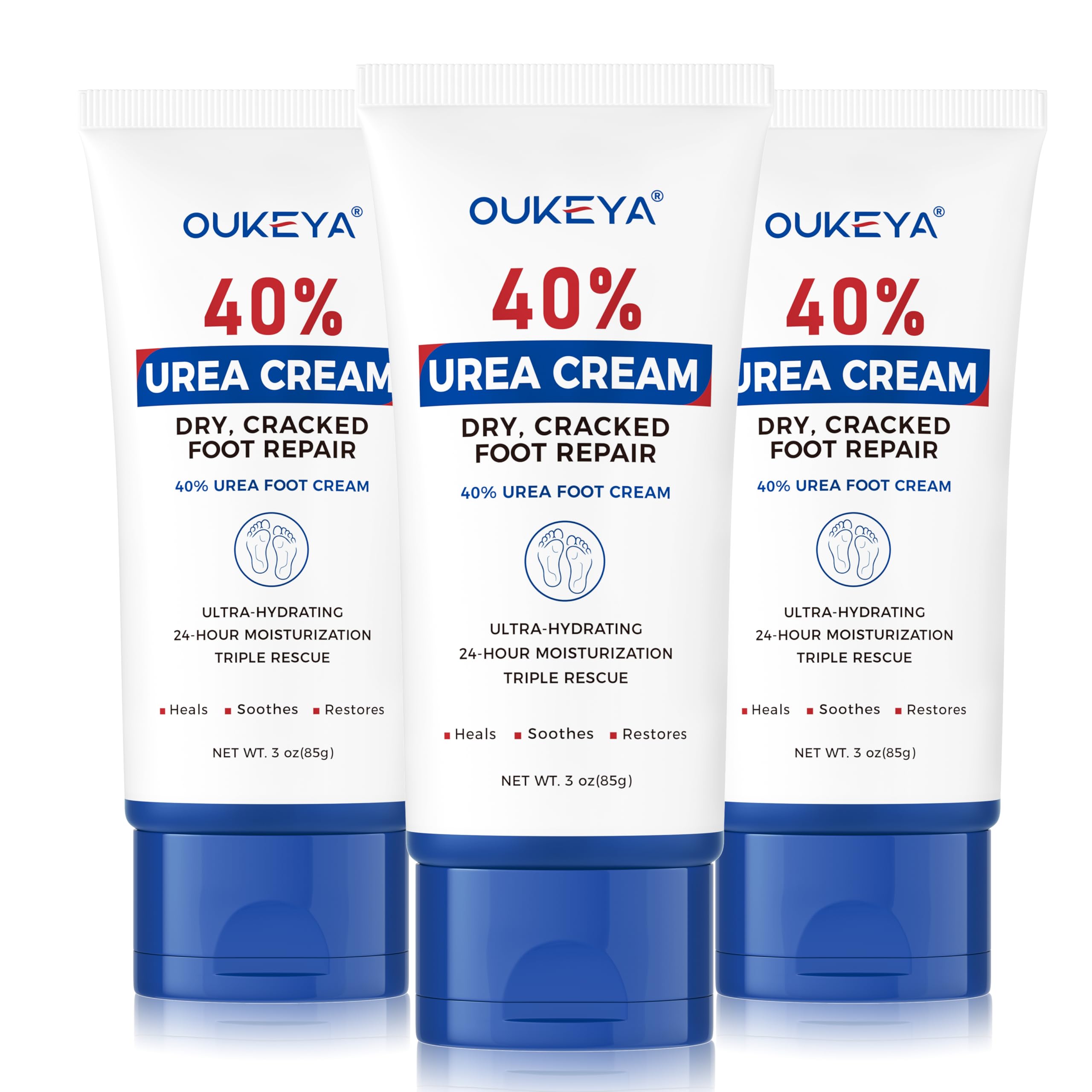 Crème OUKEYA Urée 40% pour pieds, hydratation ciblée des zones sèches