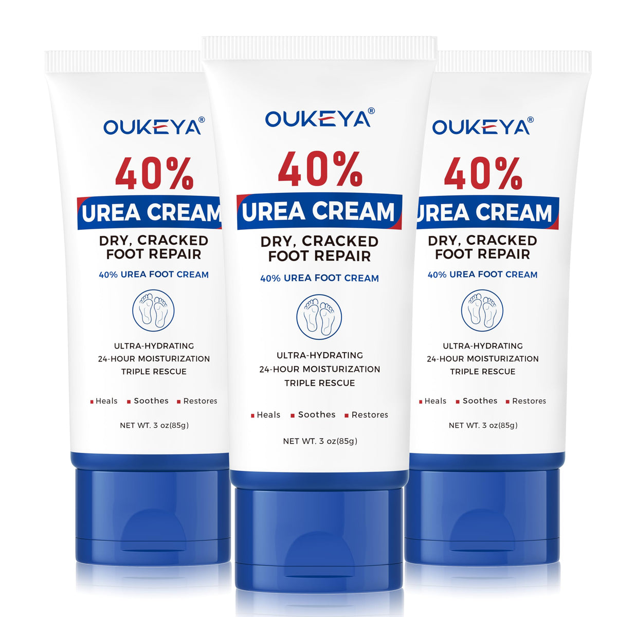 Crème OUKEYA Urée 40% pour pieds, hydratation ciblée des zones sèches