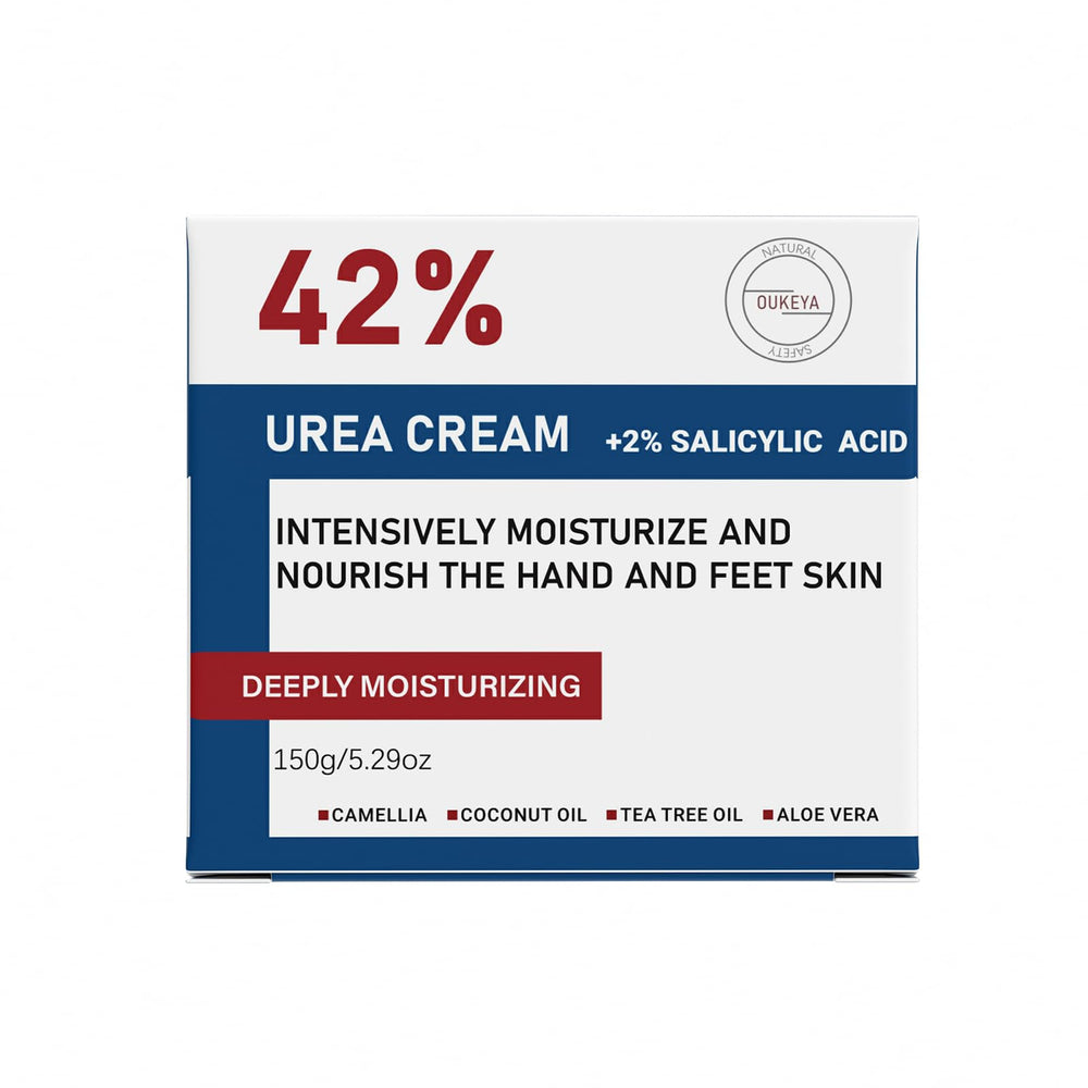 OUKEYA Crème Urée 42% pour un usage quotidien en soin des zones sèches.