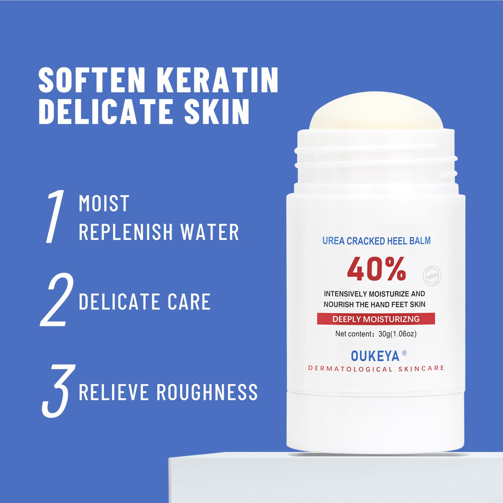 Routine quotidienne avec OUKEYA Urea Cream Stick pour peau bien hydratée.