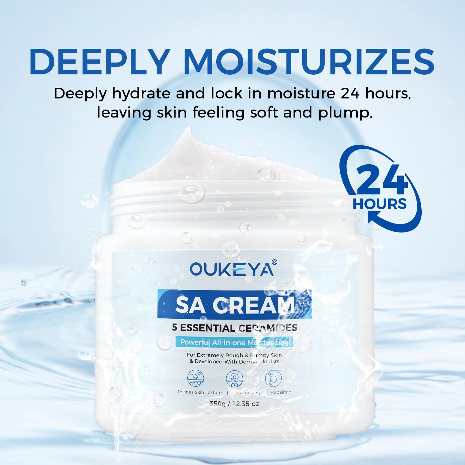 OUKEYA SA Cream – complexe 5 céramides renforçant la barrière cutanée.