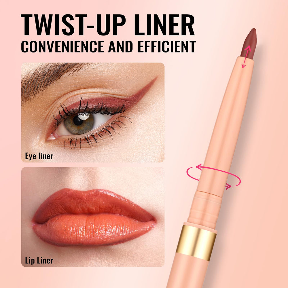 Contour lèvres anti-bavures qui garde la couleur en place toute la journée.