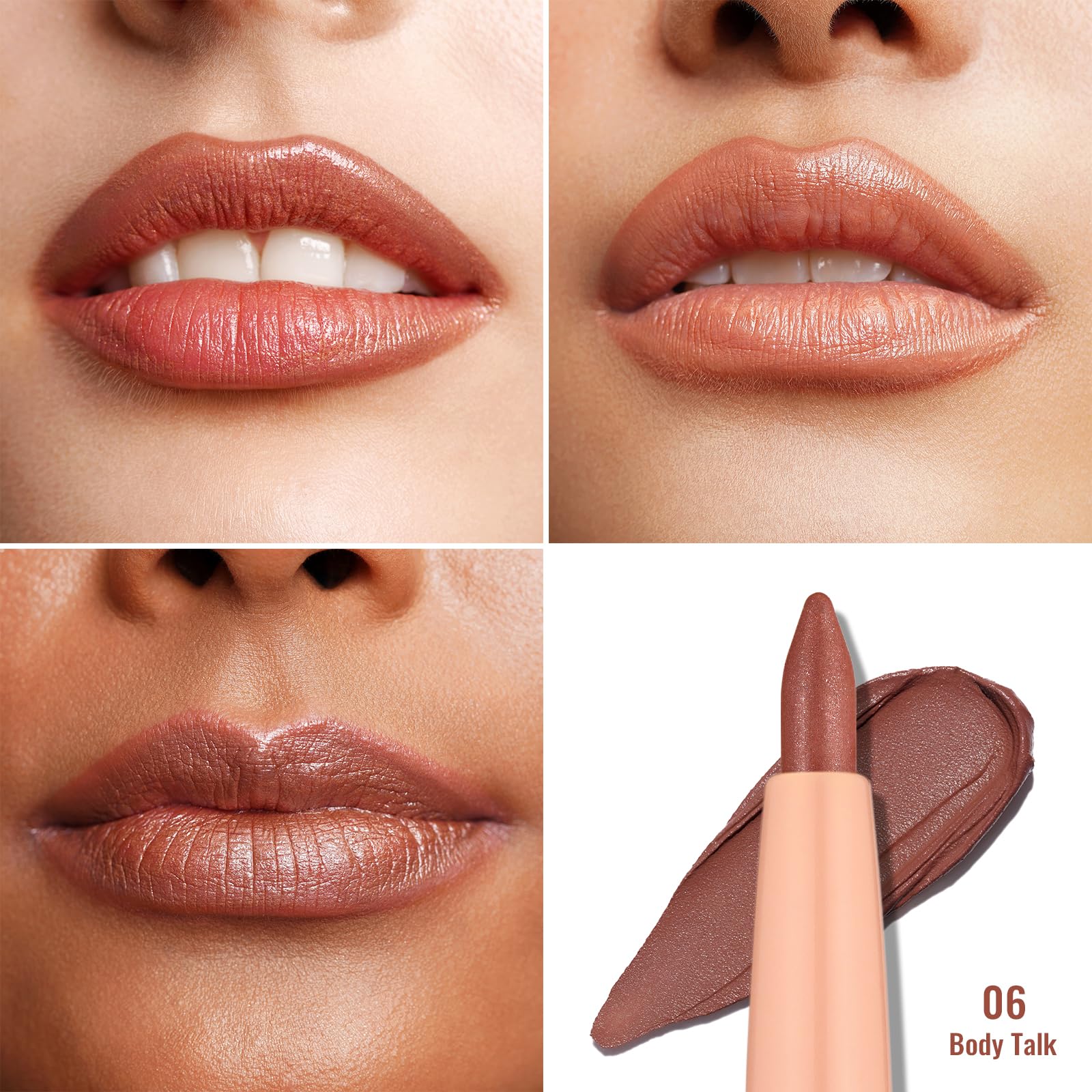 Oulac contour des lèvres brun résistant à l'eau pour une tenue tout au long de la journée.