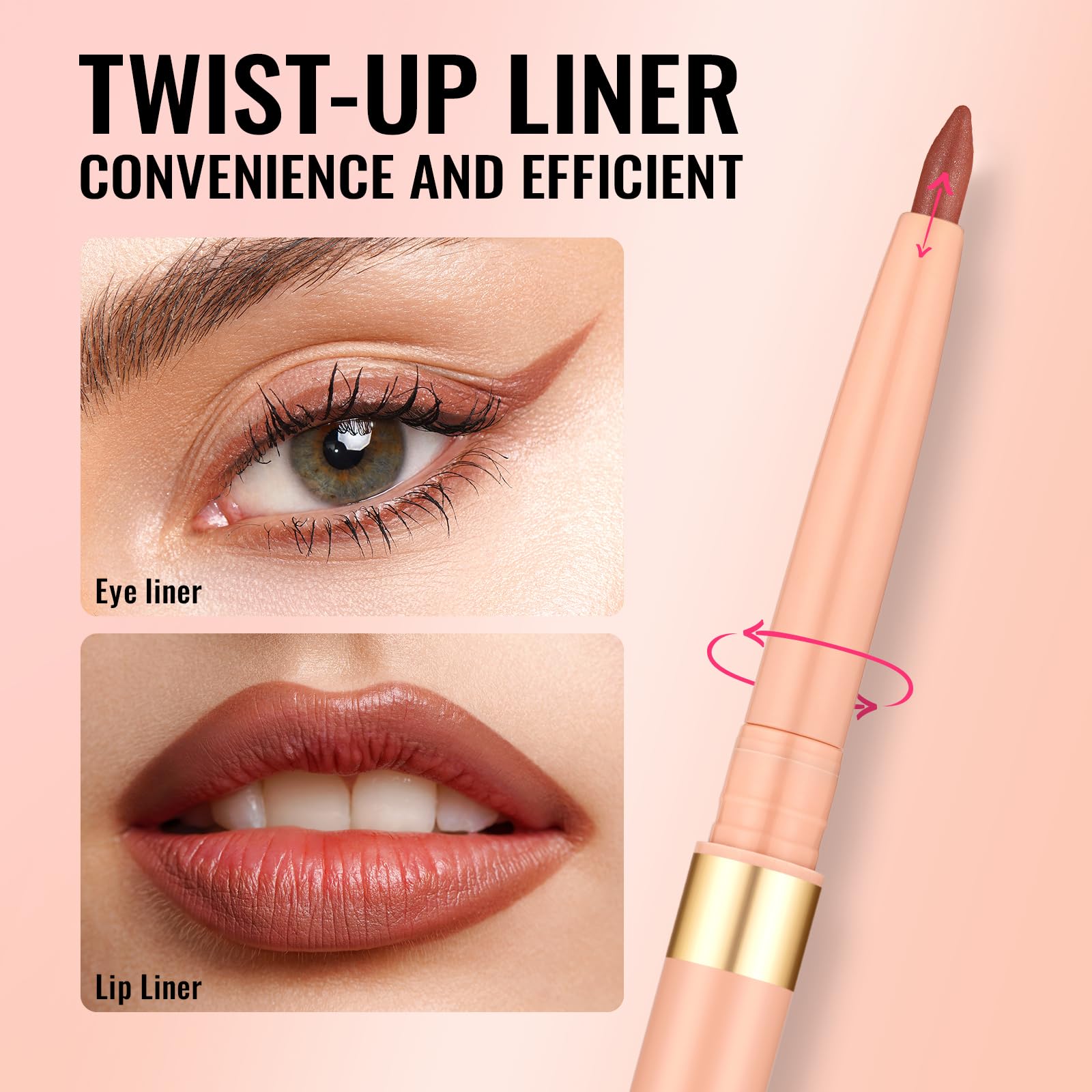 Oulac contour des lèvres brun avec tenue longue durée pour un look durable.
