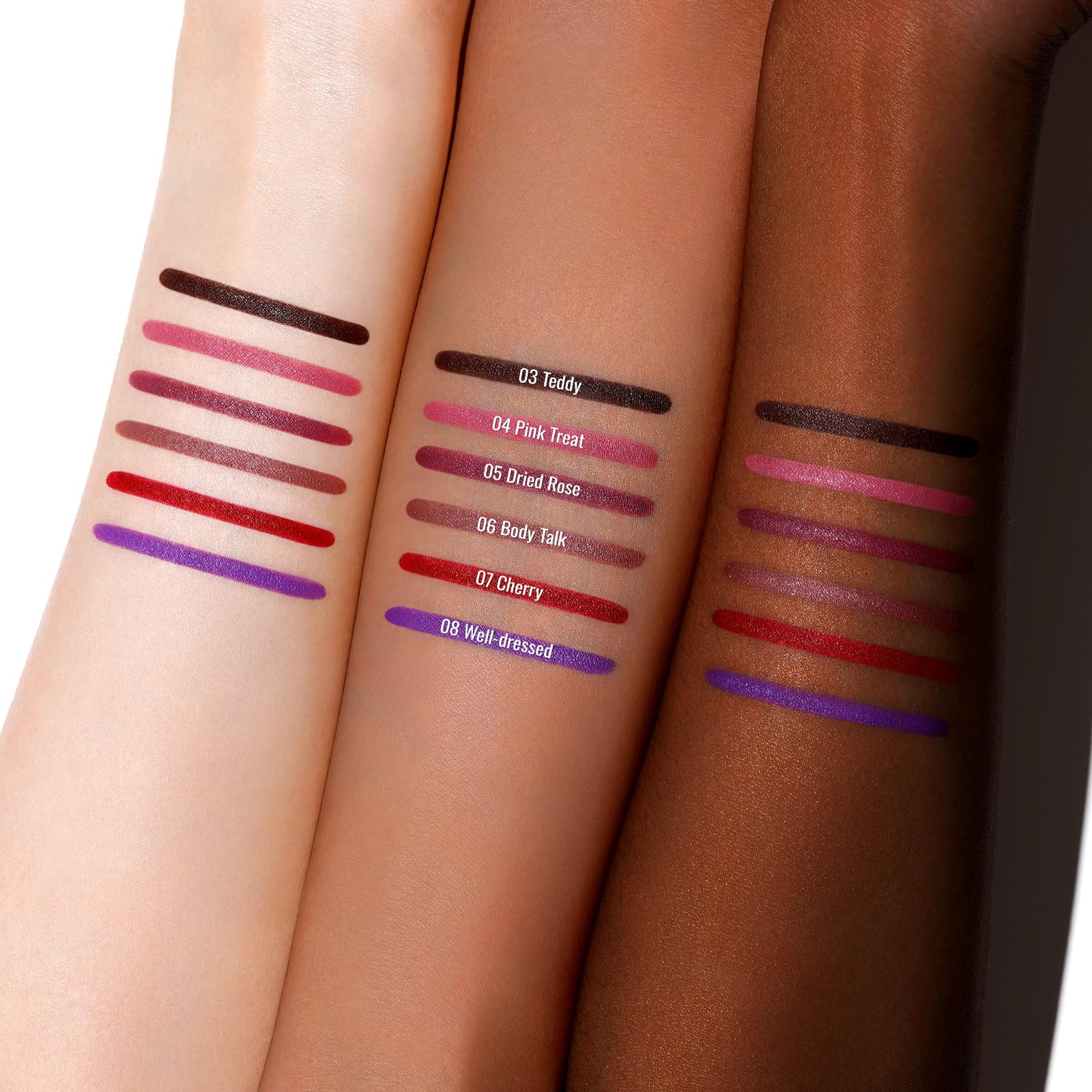 Oulac couleur pourpre fini mat des lèvres, tenue durable