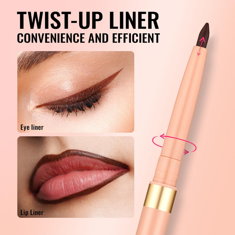 Dessin de ligne net sur les lèvres pour un look défini.