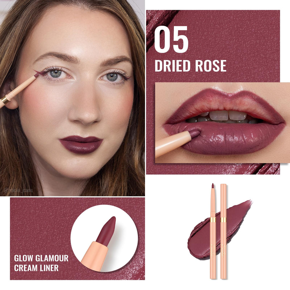 Oulac pointe précise du crayon contour lèvres rose pâle pour tracé impeccable