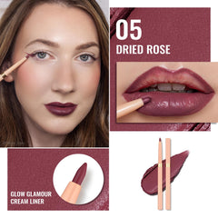 Oulac pointe précise du crayon contour lèvres rose pâle pour tracé impeccable