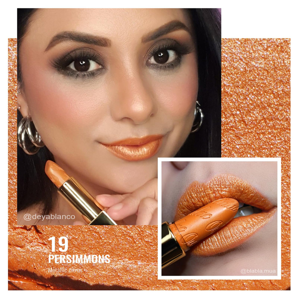Oulac Lipstick – texture crème hydratante avec vitamine E et ricin.