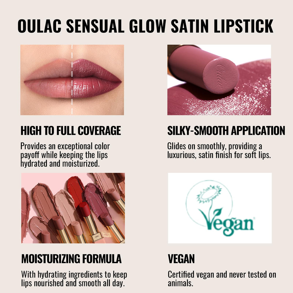 Palette Nude à rouge variée et parfum subtil des soins Oulac.