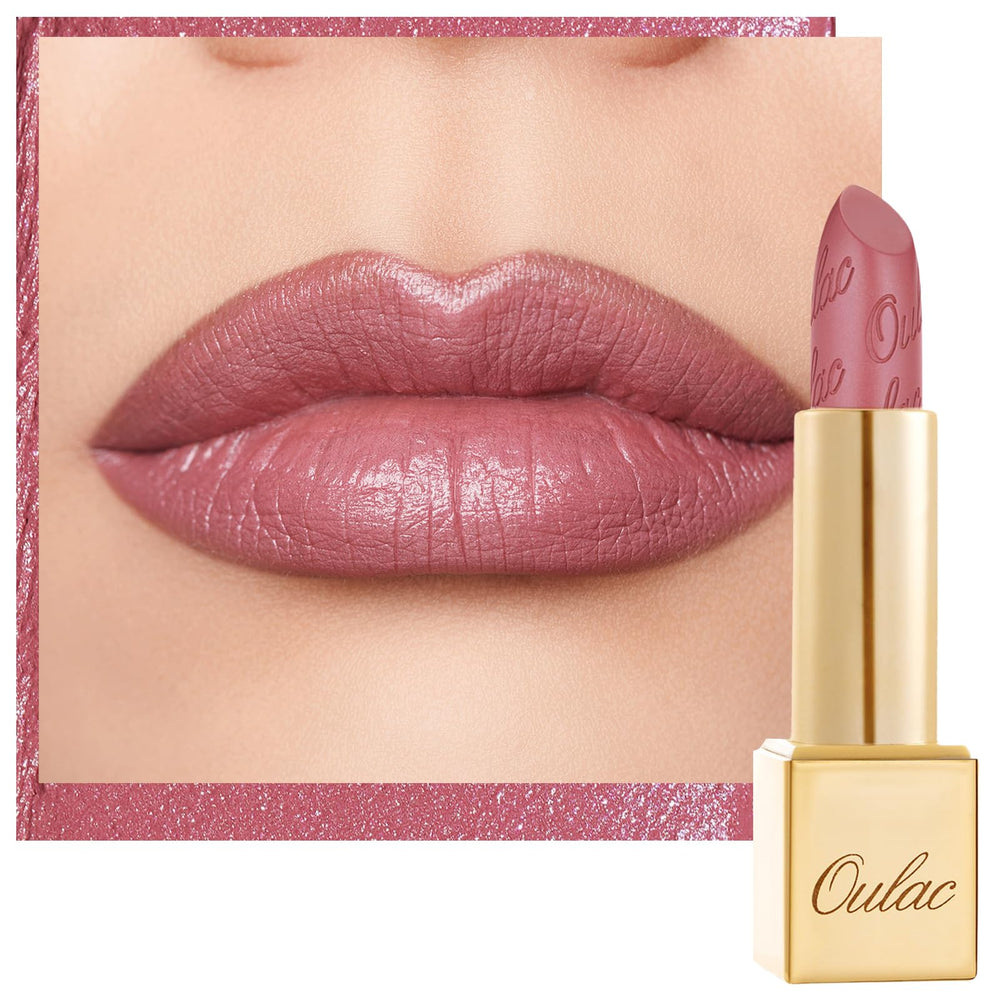 Oulac Mauve Babe: fini métallique lumineux sur les lèvres