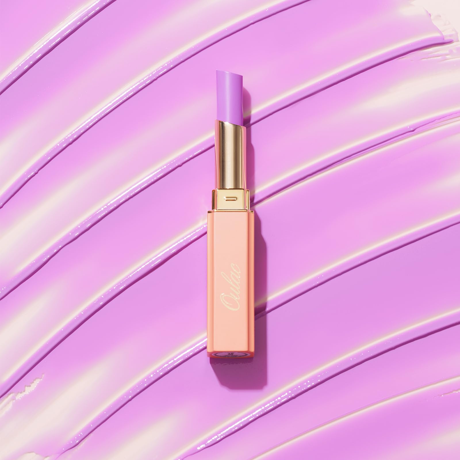 Oulac Pinky Purple Rouge à Lèvres compact et léger pour le sac.