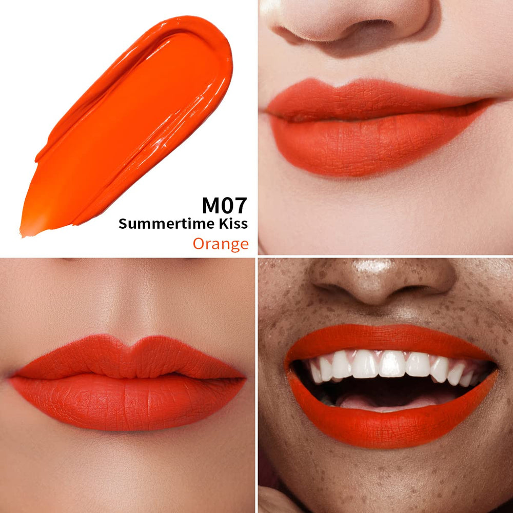 Oulac Rouge à Lèvres Liquide Matte Orange, produit végan et sans tests sur les animaux