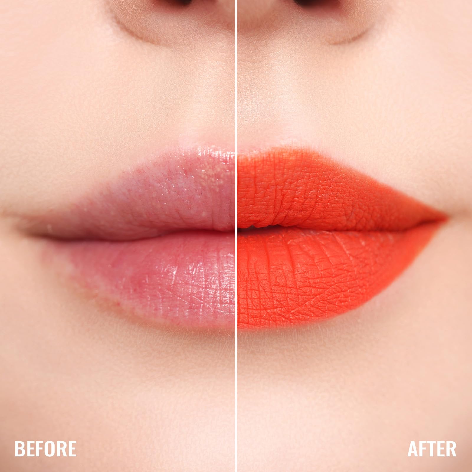Oulac Rouge à Lèvres Liquide Matte Orange, couleur durable pour journées actives