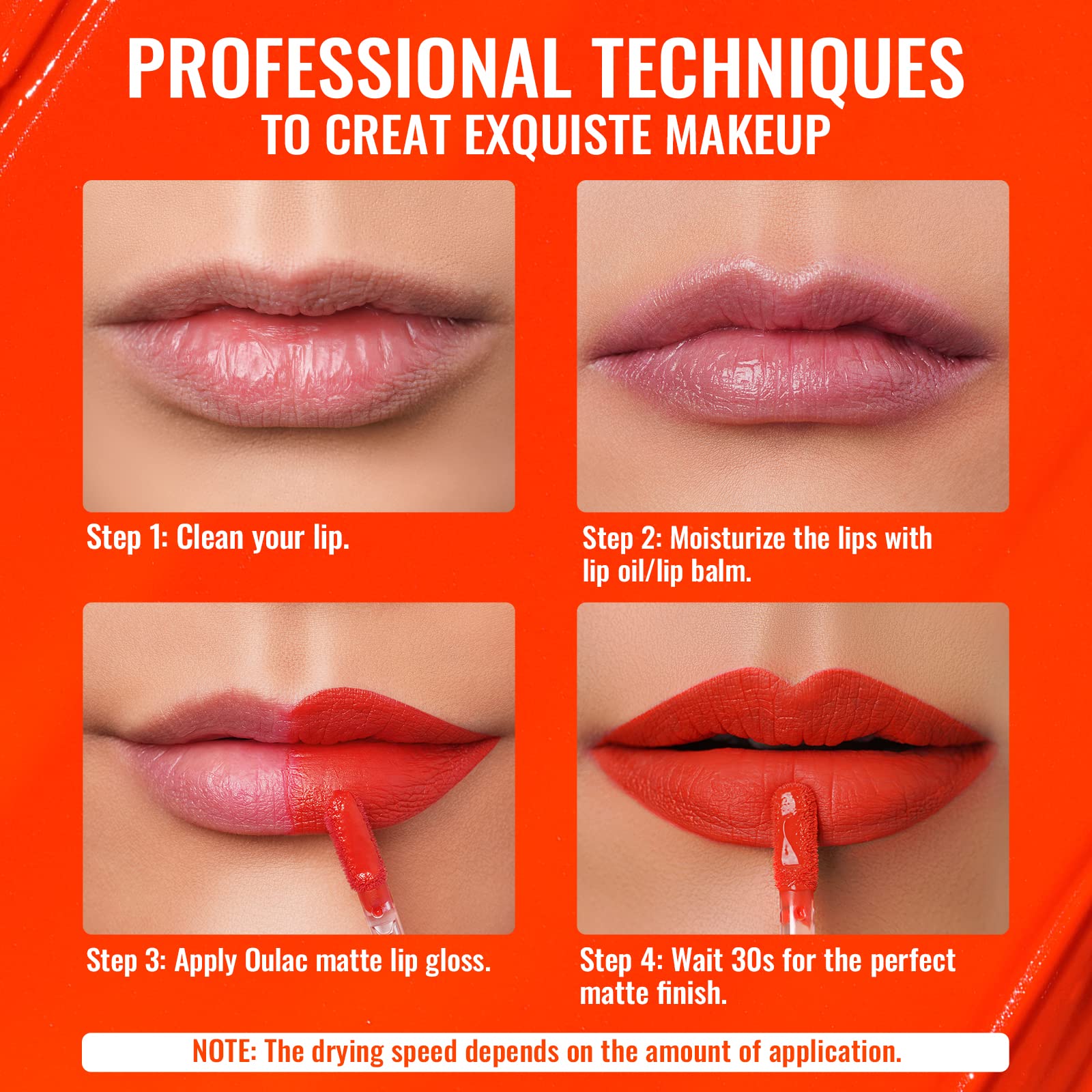 Oulac Routine beauté quotidienne, couleur audacieuse pour le teint