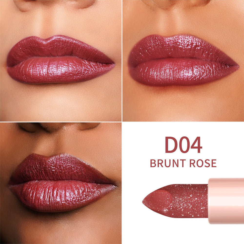 Oulac Shimmer Lipstick convient aux looks de jour et de soirée.
