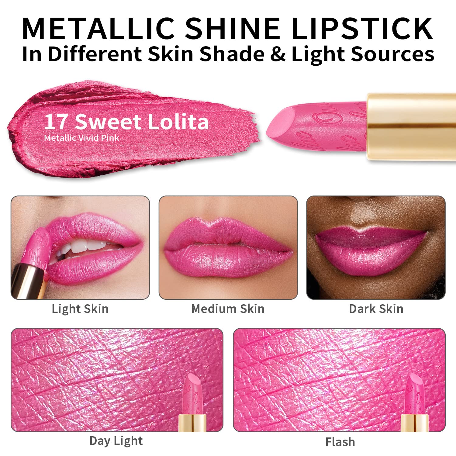 Tube rouge luxe avec miroir pour retouches discrètes.