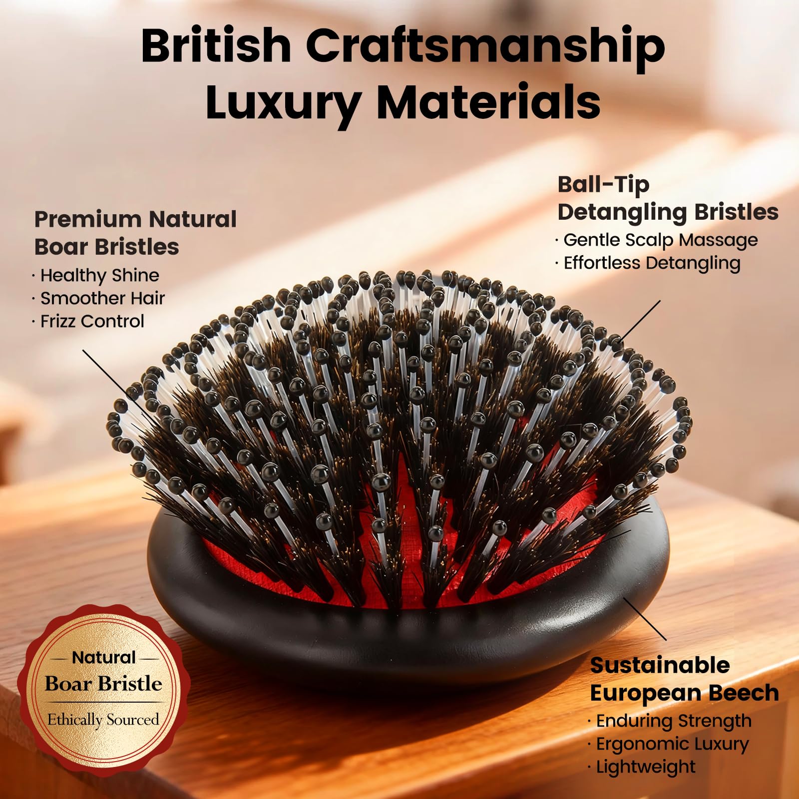 Brosse OUMIGIZ sur cuir chevelu, massage relaxant et confort.