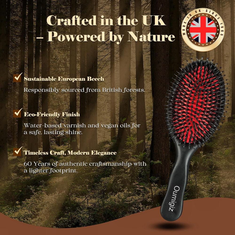Brosse OUMIGIZ adaptée aux enfants et cuirs sensibles.
