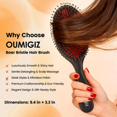 Brosse OUMIGIZ pour lissage fin et contrôle du frisottis.