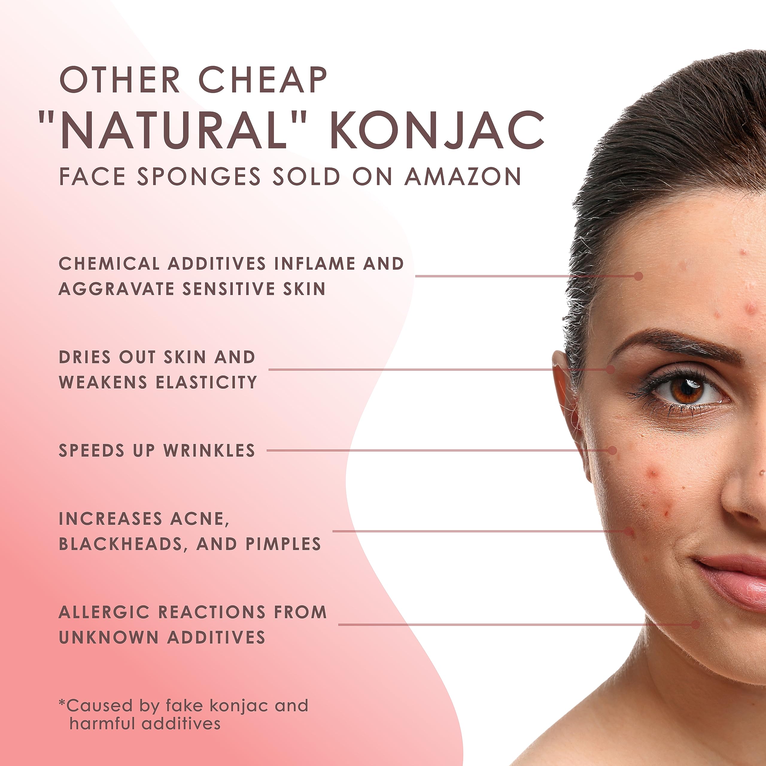 Our Earth Beauty Konjac éponge visage équilibre du pH et nutrition cutanée.