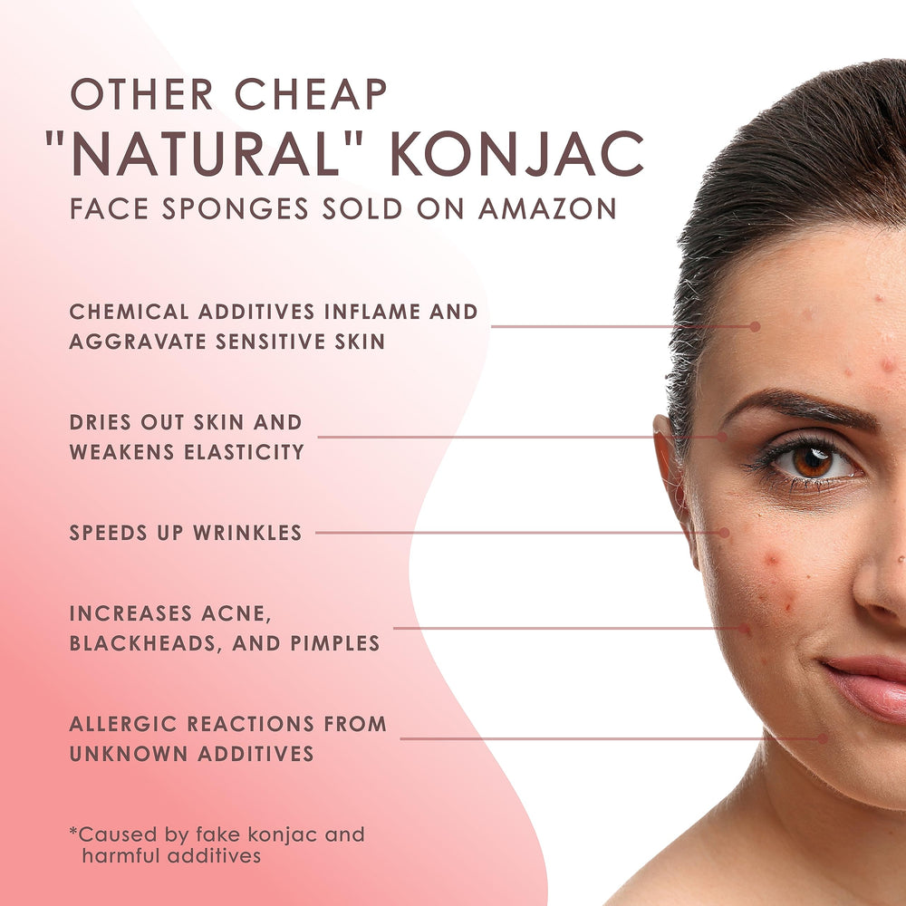 Our Earth Beauty Konjac éponge visage équilibre du pH et nutrition cutanée.
