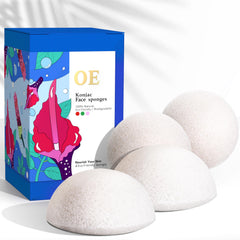 Our Earth Beauty Konjac éponge visage ensemble 4 : nettoyage en douceur et naturel.